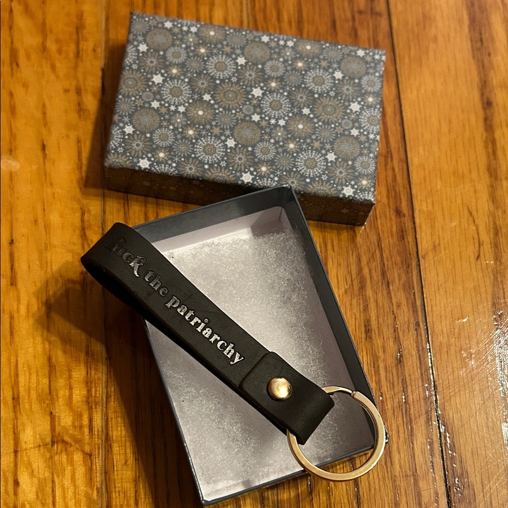 Taylor Swift “f*ck the patriarchy” Redt tv fan made All too well leather Keyring